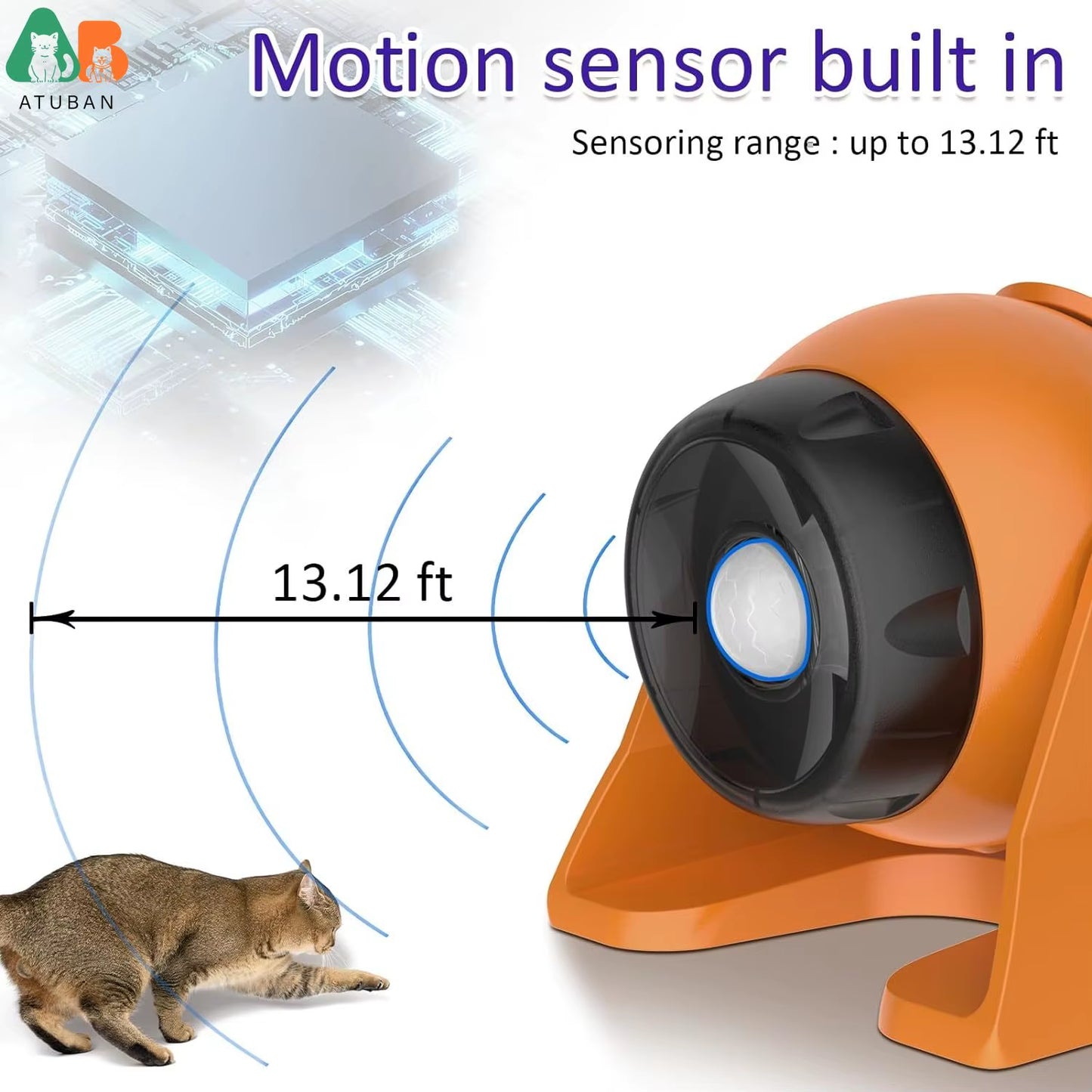 Automatic Cat Laser Toys, Interactive Cat Toys Built-In Real Motion Sensor, Multi-Angle Adjustable Rechargeable Pet Toys
