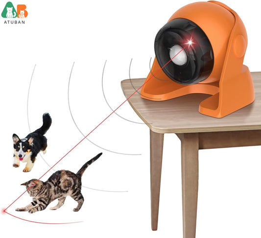 Automatic Cat Laser Toys, Interactive Cat Toys Built-In Real Motion Sensor, Multi-Angle Adjustable Rechargeable Pet Toys