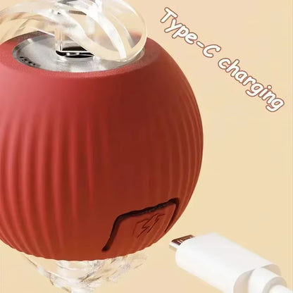 Smart Cat Toys Pet Toys Automatic Rolling Ball Fake Tail Rechargeable Electric Pet Interactive Toy Dog Cat Imitate Mouse