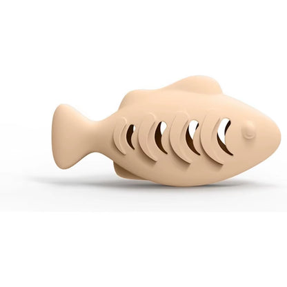 Cat Toy Interactive Silicone Fish Pet Toys for Kitten Teeth Cleaning Leak Food Cat Chew Toys Food Storage Toy Pet Supplies